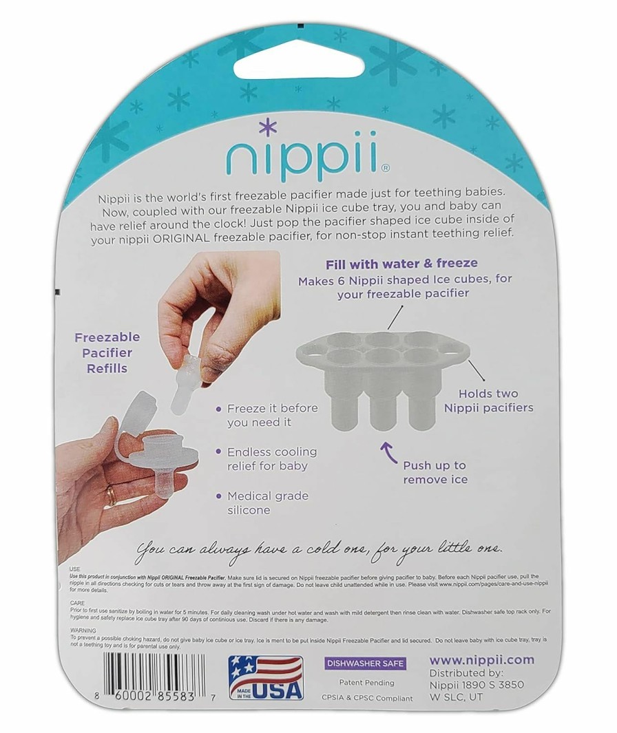 Baby Nippii | Nippii Freezable Teething Pacifier Ice Cube Tray Refills