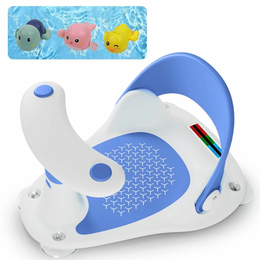 Baby BATUBEAT | Baby Bath Seat, Infant Bath Seat For Babies 6 Months & Up, Baby Bathtub Seat With Baby Bath Thermometer/4 Strong Suction Cup Non-Slip, Compact And Foldable Toddler Bath Seat