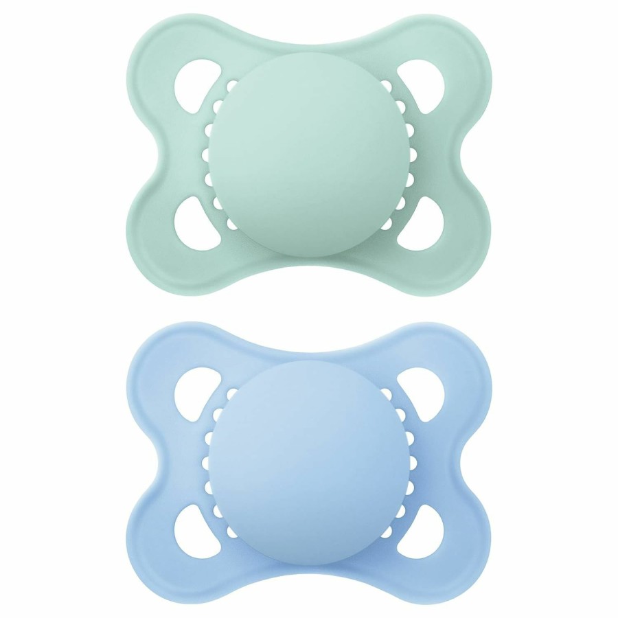 Baby MAM | Mam Original Matte Baby Pacifier, Nipple Shape Helps Promote Healthy Oral Development, Sterilizer Case, Boy And Girl , 0-6 Months (2 Count)