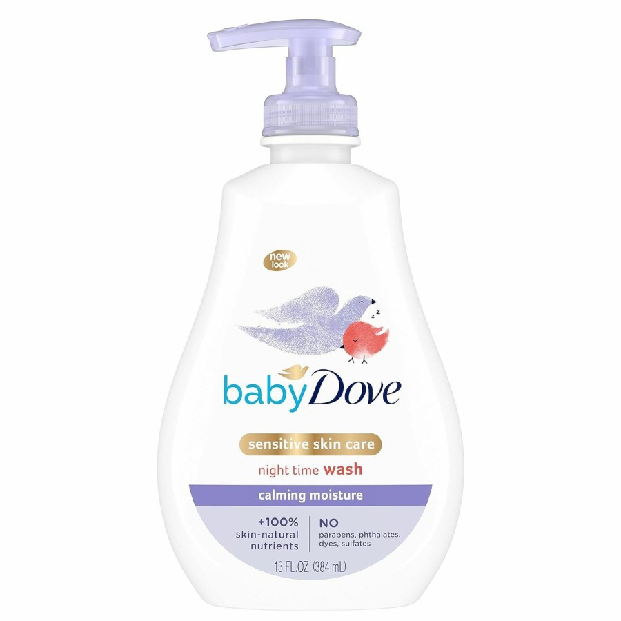 Baby Baby Dove | Baby Dove Sensitive Skin Care Baby Wash Calming Moisture For A Calming Bath Wash Hypoallergenic And Tear-Free, Washes Away Bacteria 13 Oz