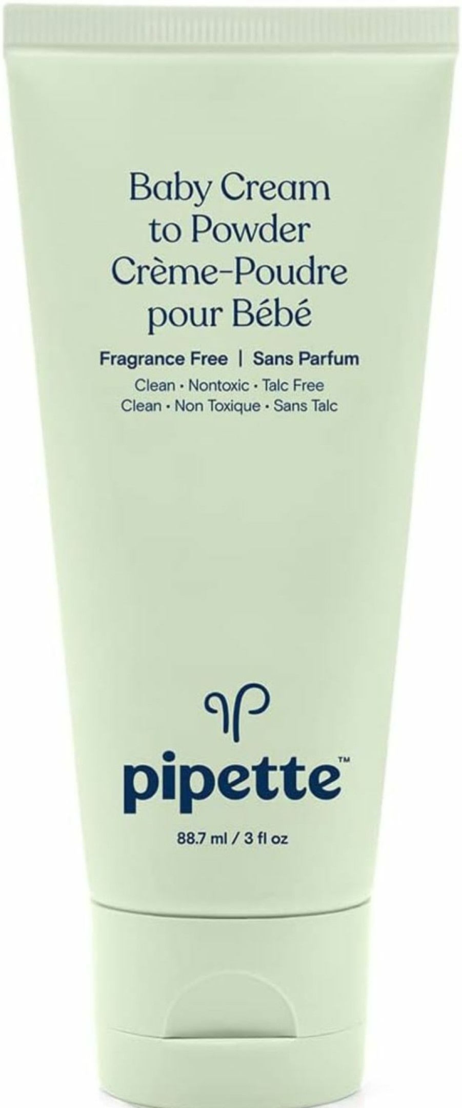 Baby Pipette | Pipette Baby Cream To Powder - Talc-Free Baby Powder, Keep Baby'S Skin Happy, Squalane Helps Restore The Natural Balance Of Baby'S Skin, Fragrance Free, 3 Oz