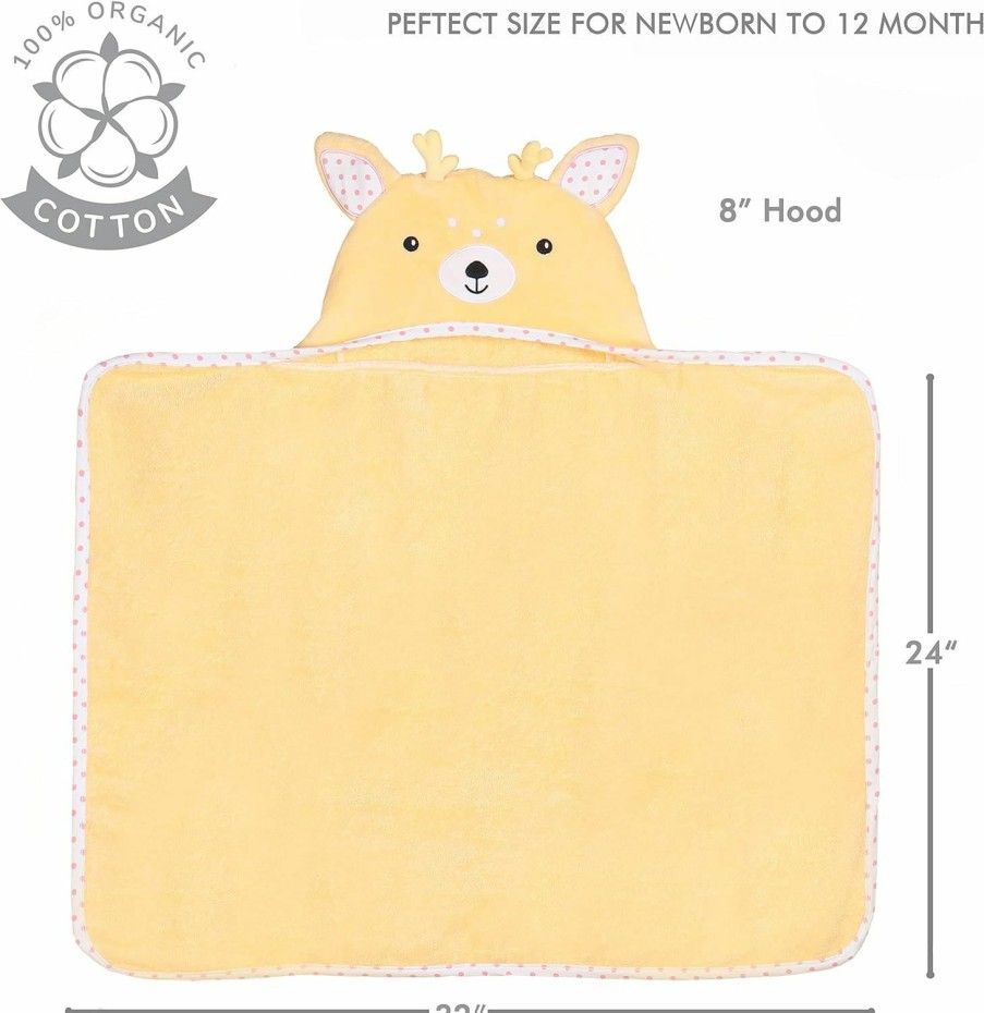 Baby TBEZY | Tbezy Baby Hooded Towel With Unique Animal Design Ultra Soft Thick Cotton Bath Towel For Newborn (Bunny)