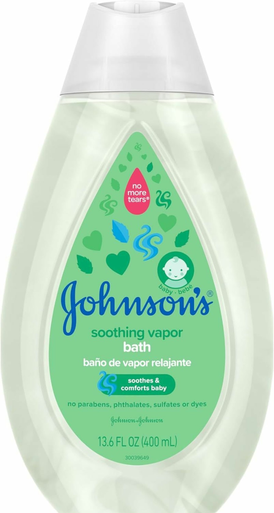 Baby Johnson's | Johnson'S Baby Vapor Bath With Soothing Aromas To Relax Babies, Tear-Free & Hypoallergenic Liquid Baby Bath Formula, No Parabens, Sulfates, Dyes, Or Phthalates, 13.6 Fl. Oz