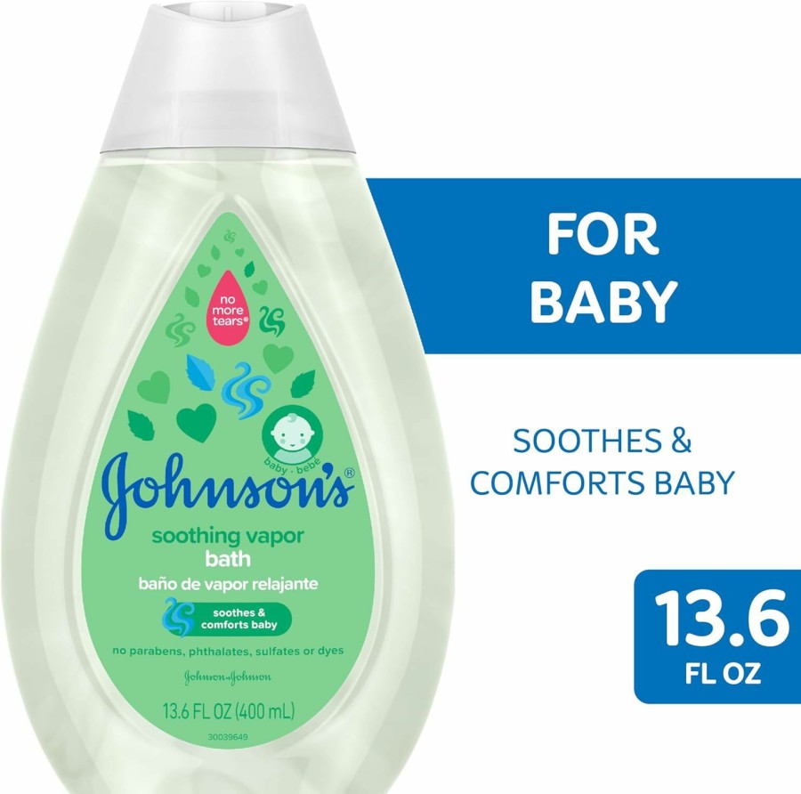 Baby Johnson's | Johnson'S Baby Vapor Bath With Soothing Aromas To Relax Babies, Tear-Free & Hypoallergenic Liquid Baby Bath Formula, No Parabens, Sulfates, Dyes, Or Phthalates, 13.6 Fl. Oz