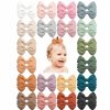 Baby Prohouse | Prohouse 40 Pcs Baby Girls Hair Clips Fully Lined Non Slip For Infant Fine Hair Bows Barrettes For Toddlers Kids Children In Pairs