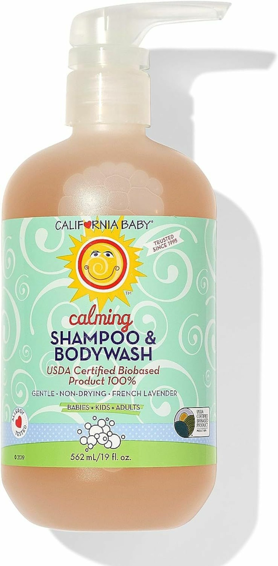 Baby California Baby | California Baby Calming Lavender Shampoo And Body Wash | 100% Plant-Based (Usda Certified) | Hypoallergenic Baby Soap For Dry, Sensitive Skin | 562 Ml / 19 Fl. Oz.