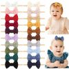 Baby jollybows | Jollybows 20Pcs 3.2\" Baby Girls Linen Headbands Hair Bows Stretchy Nylon Hairbands For Newborn Infant Toddler Hair Accessories