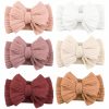 Baby Niceye | Niceye Handmade Baby Headbands Soft Stretchy Nylon Hair Bands With Bows For Newborn Infant Baby Toddler Girls- Pack Of 6