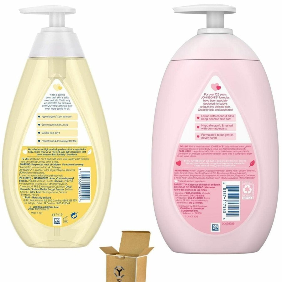 Baby YDF | Ydf Johnson'S Head-To-Toe Baby & Newborn Wash & Shampoo + Johnson'S Moisturizing Pink Baby Lotion - 500Ml