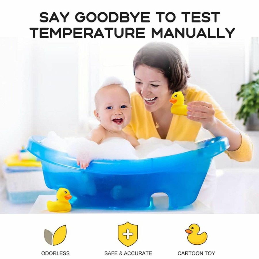 Baby BabyElf | Baby Bath Tub Water Thermometer - (Upgraded Version) Digital Water Temperature Thermometer & Room Thermometer, Duck Floating Toy For Infant Toddler Bathtub Pool With Temperature Warning