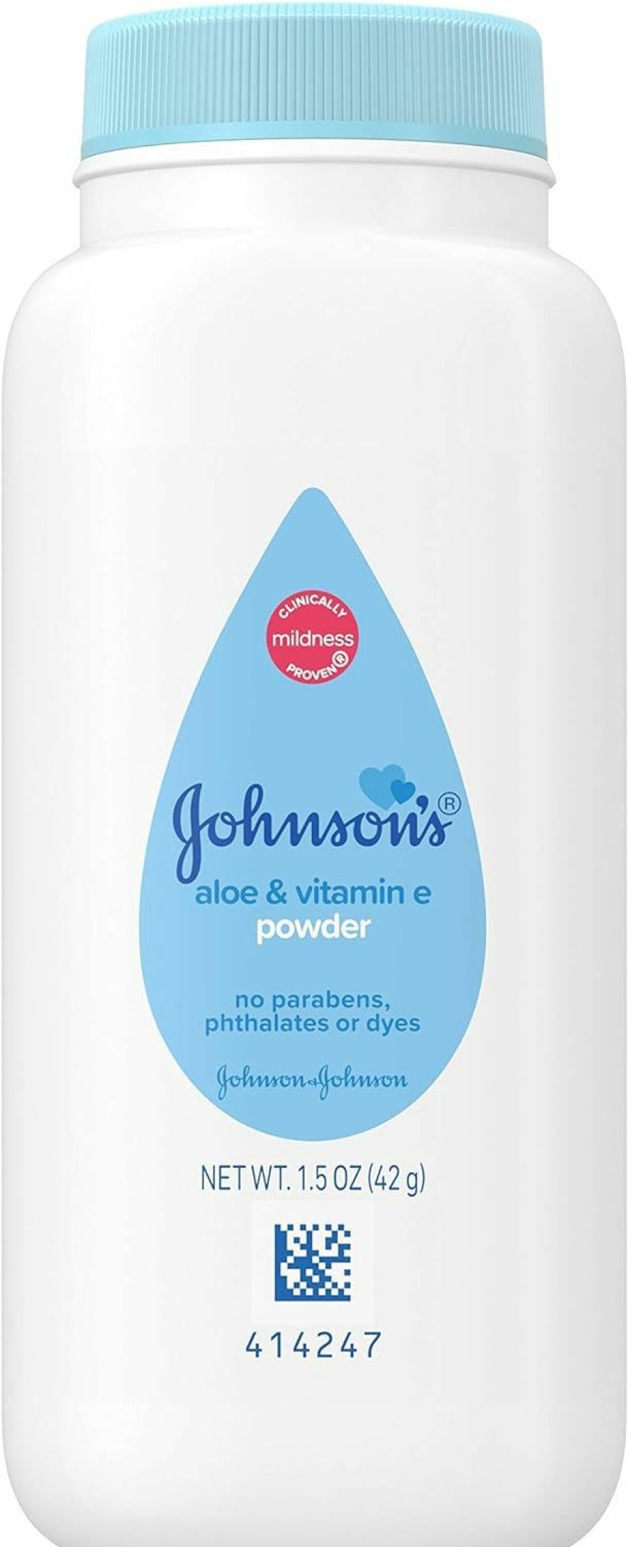 Baby Johnson's | Johnson'S Baby Naturally Derived Cornstarch Baby Powder With Aloe And Vitamin E For Delicate Skin, Hypoallergenic And Free Of Parabens, Phthalates, And Dyes For Gentle Baby Skin Care, 1.5 Oz