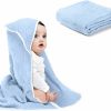 Baby Arnzion | Arnzion Baby Hooded Towels For Babies And Toddlers, Muslin Baby Bath Towel Soft And Absorbency For Boys And Girls (Pure White 1 Pack)