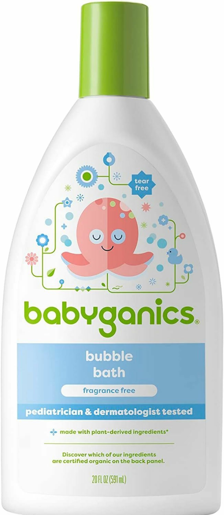 Baby Babyganics | Babyganics Bubble Bath, Non-Allergenic, Gently Cleanses, Fragrance Free, 20 Fl Oz (Pack Of 2), Packaging May Vary