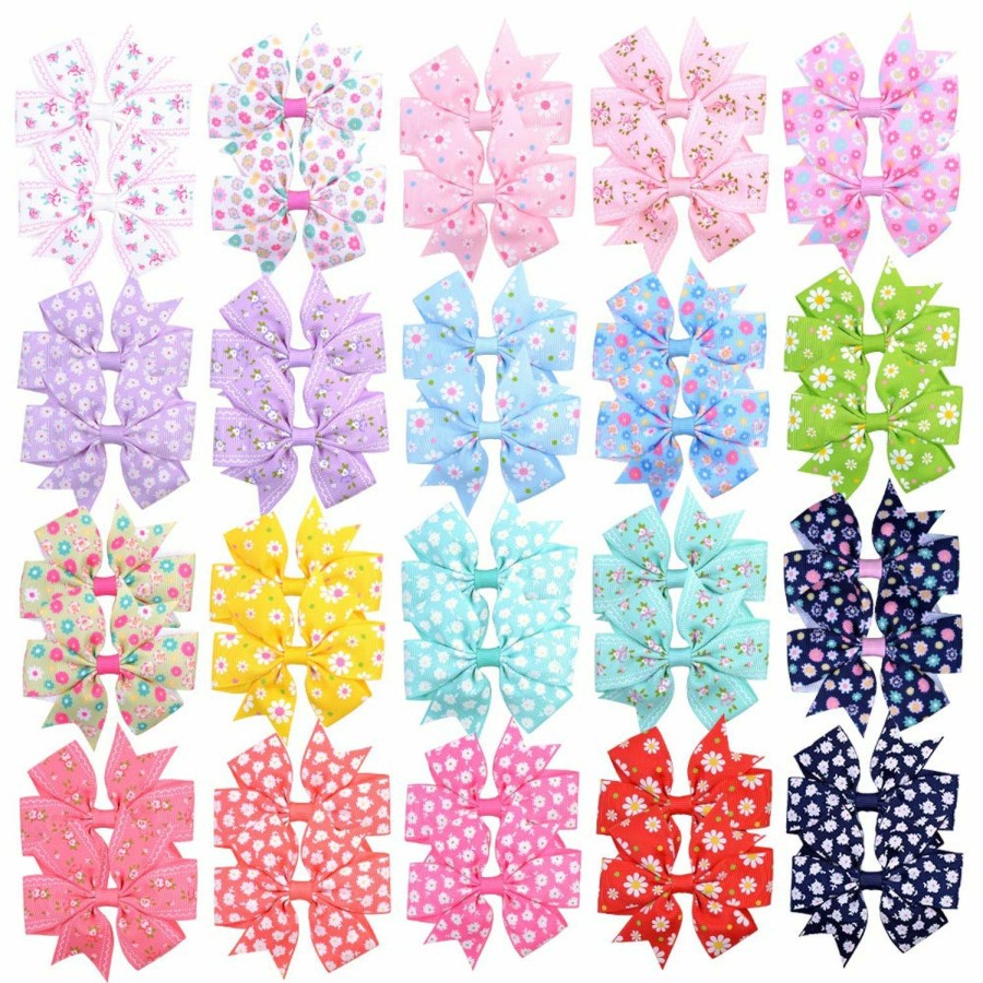 Baby YHXX YLEN | 40Pcs 3 Inch Hair Bows For Girls Grosgrain Ribbon Toddler Accessories With Alligator Clip Bow Baby Kids Teens