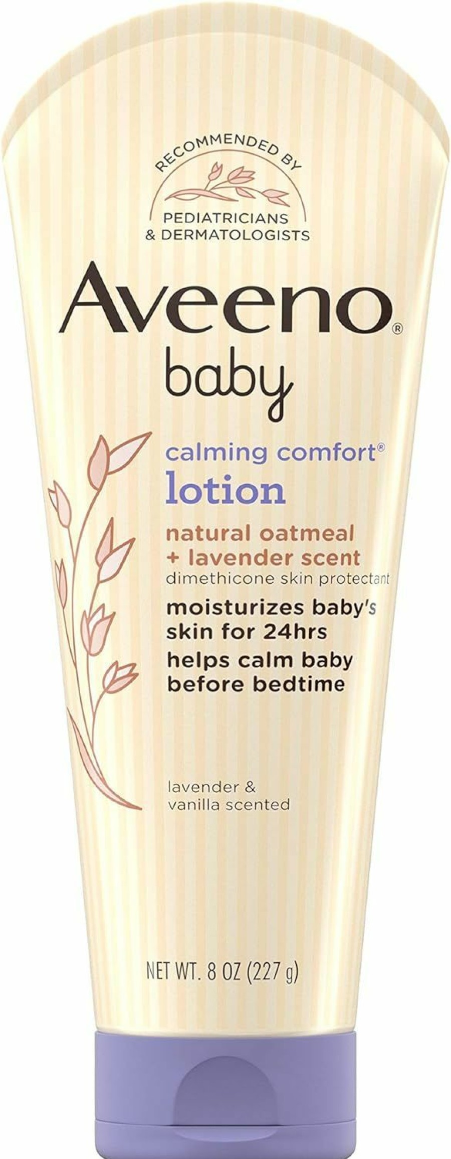 Baby Aveeno Baby | Aveeno Baby Calming Comfort Moisturizing Lotion With Relaxing Lavender & Vanilla Scents, Non-Greasy Body Lotion With Natural Oatmeal & Dimethicone, Paraben- & Phthalate-Free, 8 Fl. Oz