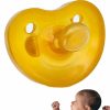 Baby Zoe b Organic | Newborn Pacifier- Shorter Nipple Less Gagging - Small Preemie (0-6 Mos) - Breastfed Babies - 100% Natural Rubber - Bpa-Free - Handcrafted In Italy - 1-Pack