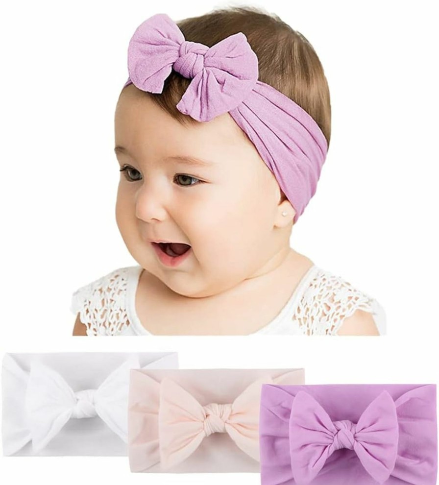 Baby WZT | Wzt 21Pcs Baby Nylon Headbands 7 Styles Hairbands Hair Bow Elastics For Girl Headbands With Bows Newborns Infant Toddlers