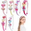 Baby Fishdown | Fishdown Girls Headbands For Kids Glitter Toddler Girl Sequin Headbands Glitter Heart Rainbow Butterfly Star Non-Slip Headbands With Teeth (6 Pcs)