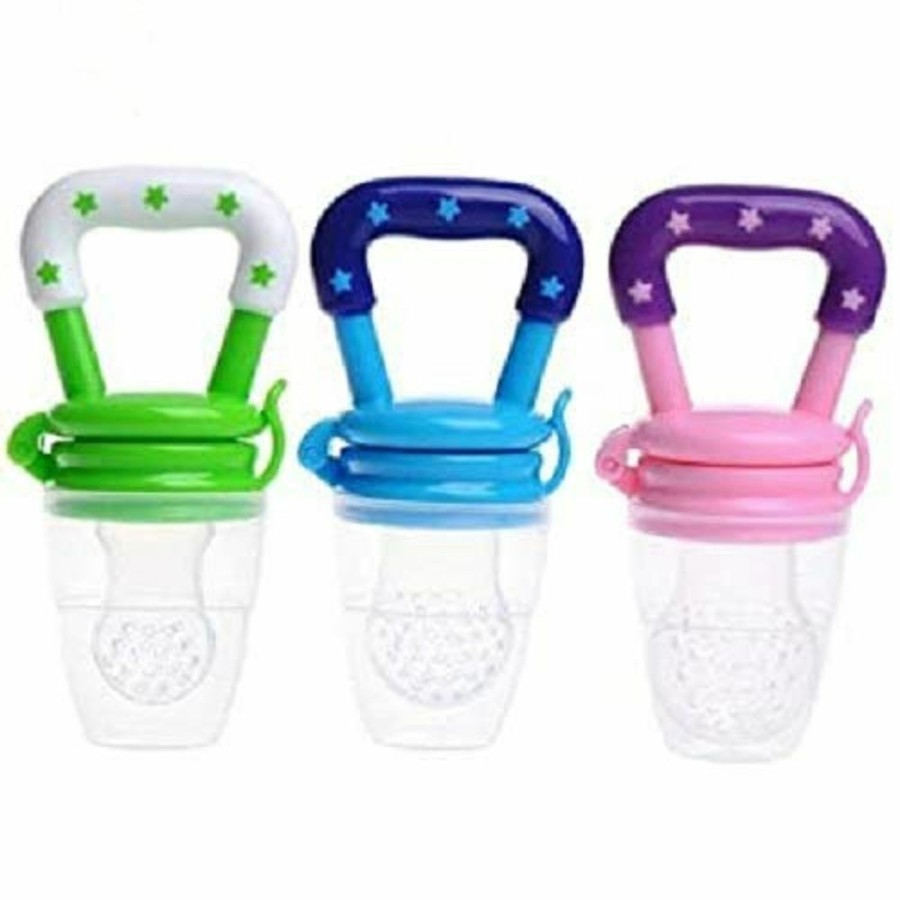 Baby TEKSTAR | Baby Fruit Feeder Pacifier 3Pack-Fresh Food Feeder-Silicone Nipple Teething Toy-Silicone Pouches For Toddlers & Kids