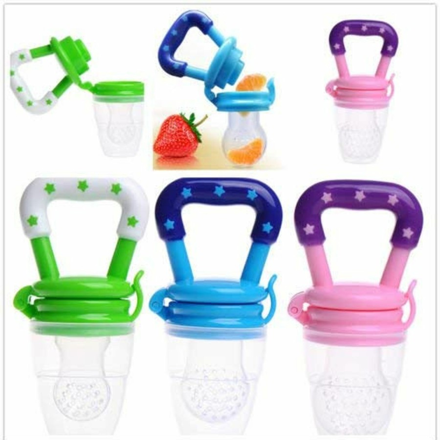 Baby TEKSTAR | Baby Fruit Feeder Pacifier 3Pack-Fresh Food Feeder-Silicone Nipple Teething Toy-Silicone Pouches For Toddlers & Kids