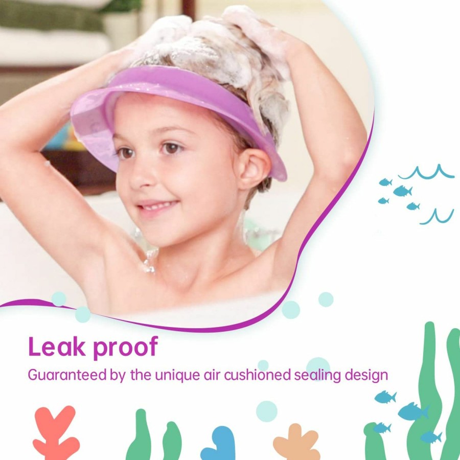 Baby kair | Kair Air Cushioned Bath Visor, Shower Cap For Kids, Hair Washing Hat For Toddlers Adults, Purple