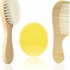 Baby Molylove | Molylove Wooden Baby Hair Brush For Newborns & Toddlers, Super Soft Goat Bristles Hair Brush, Toddler Hair Brush,Ideal For Cradle Cap, Perfect Baby Registry Gift