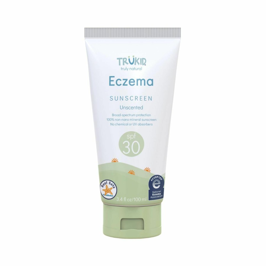 Baby TruKid | Trukid Eczema Daily Sunscreen Spf 30 - Kids & Baby Sunscreen For Face & Body, Reef Safe Sunscreen, Nea-Accepted Sunblock Protection For Sensitive Skin, Unscented 3.4Oz