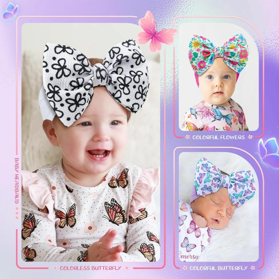 Baby YanJie | Yanjie St.Patrick Baby Girls Headbands, Green Hair Bow Shamrock Printed Baby Girl Bows Newborn Green Leaves Bow Nylon Headband St.Patrick Hairbands For Baby Girls Newborn Infant Gift