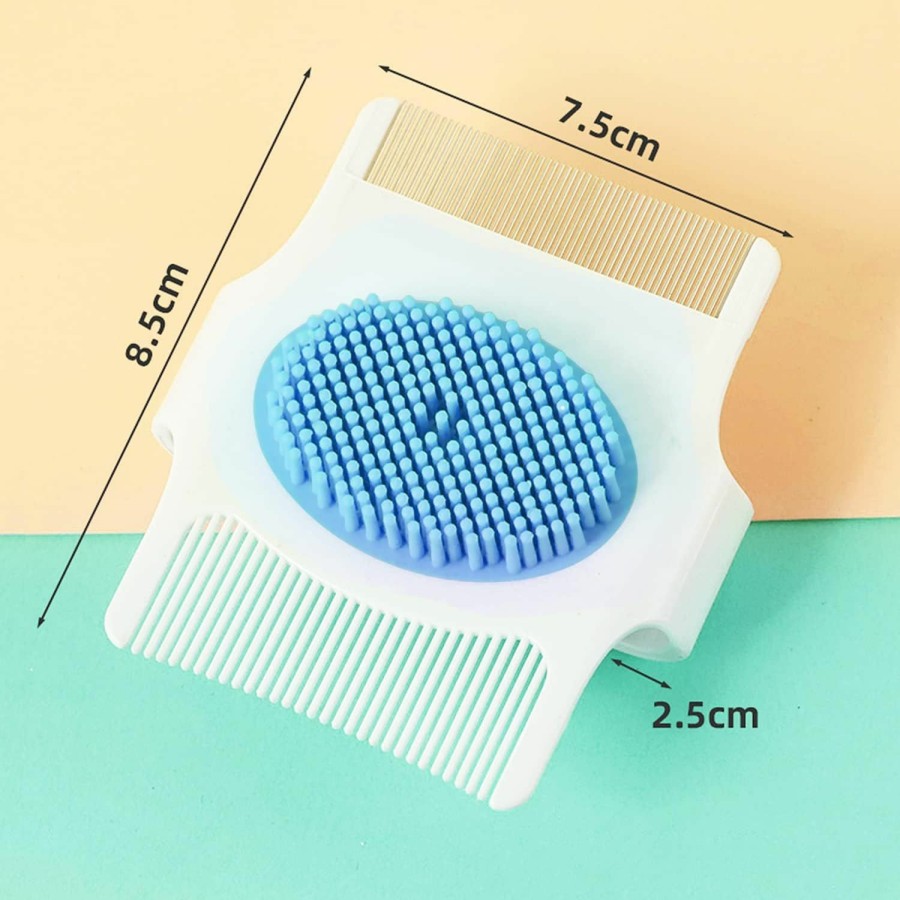 Baby MR LION | Cradle Cap Brush And Comb, Cradle Cap Brush Safe Baby'S Scalp Brush With Soft Rubber Bristles, Help Gently Massage Care Scalp