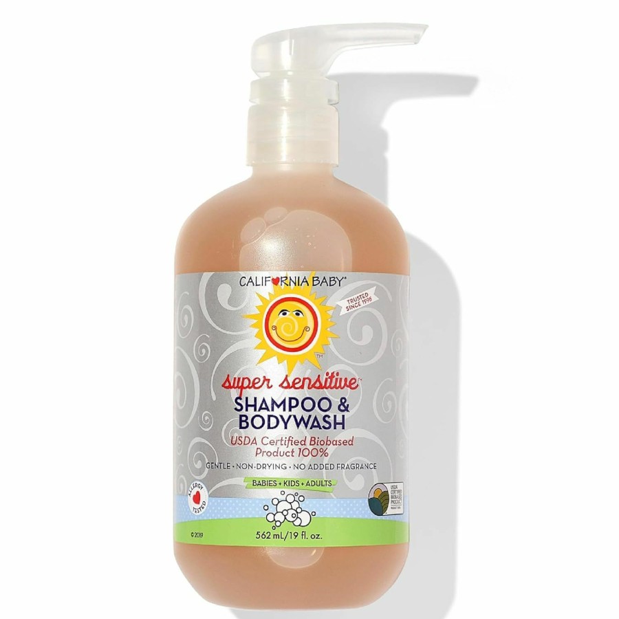 Baby California Baby | California Baby Super Sensitive Shampoo And Body Wash, Fragrance Free, 19 Ounce