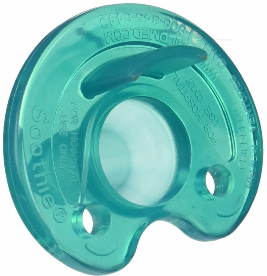 Baby PHILIPS | Philips Notched Newborn Nicu Soothie Pacifier, Green, 0-3 Months, Hospital Binky - Natural Scent