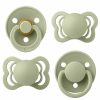 Baby Bibs | Bibs Pacifiers Try-It Collection | Includes Colour, De Lux, Couture And Supreme Pacifiers | Bpa-Free Natural Rubber & Silicone | Made In Denmark | Sage | 0 To 6 Months