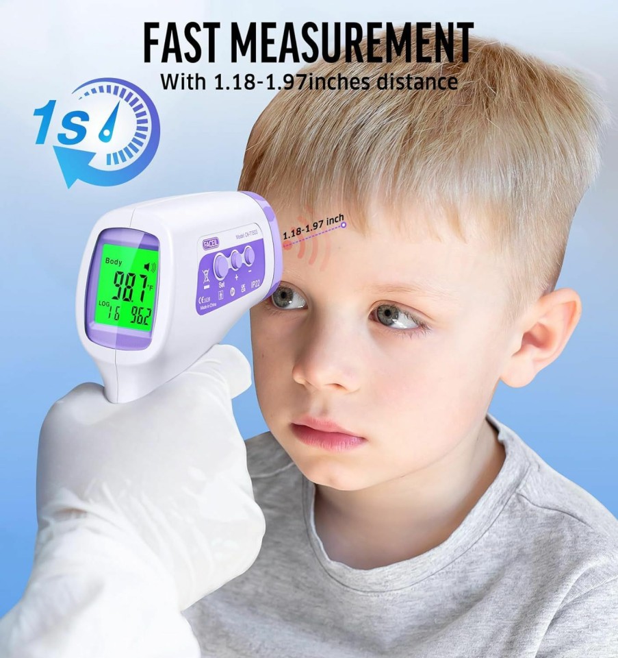 Baby FACEIL | Thermometer For Adults Forehead,Touchless Thermometer For Fever,Digital Infrared Thermometer With Fever Alarm, C/F Switchable, 32 Set Memories Instant Reading Baby Thermometer For Adults And Kids