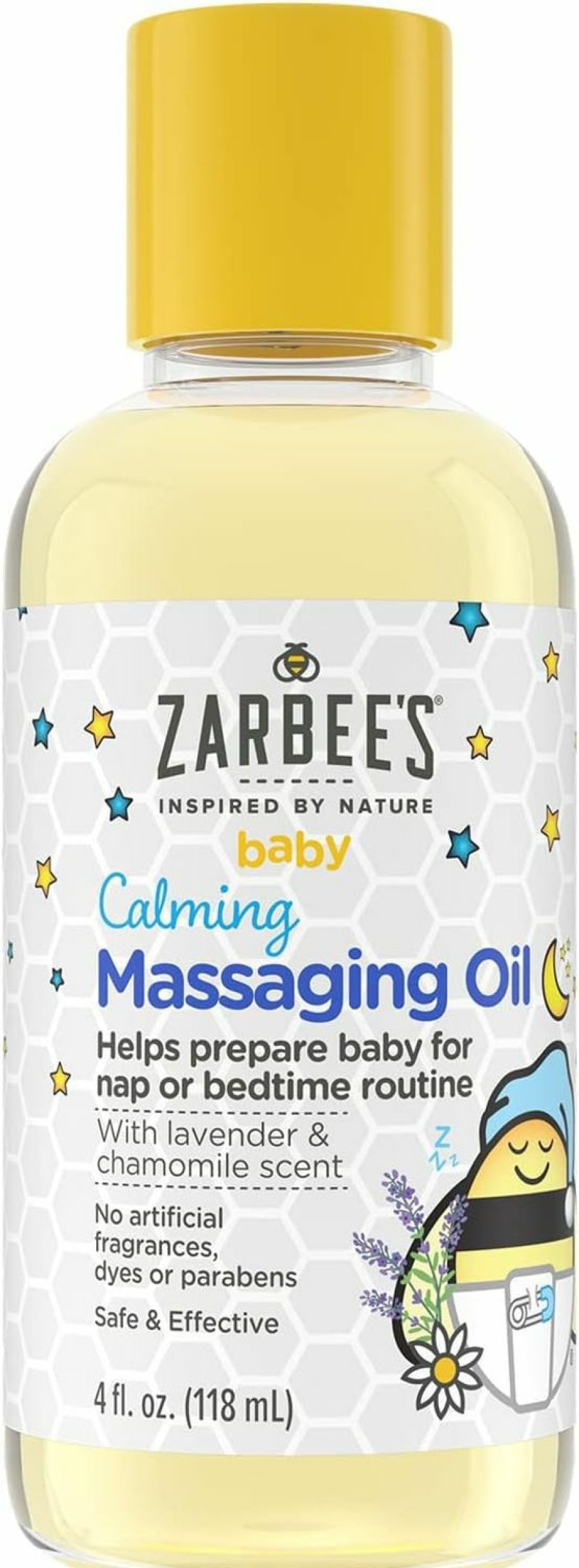 Baby Zarbee's | Zarbee'S Baby Massage Oil, Calming And Soothing With Lavender And Chamomile To Help Sleep, 4Oz Bottle