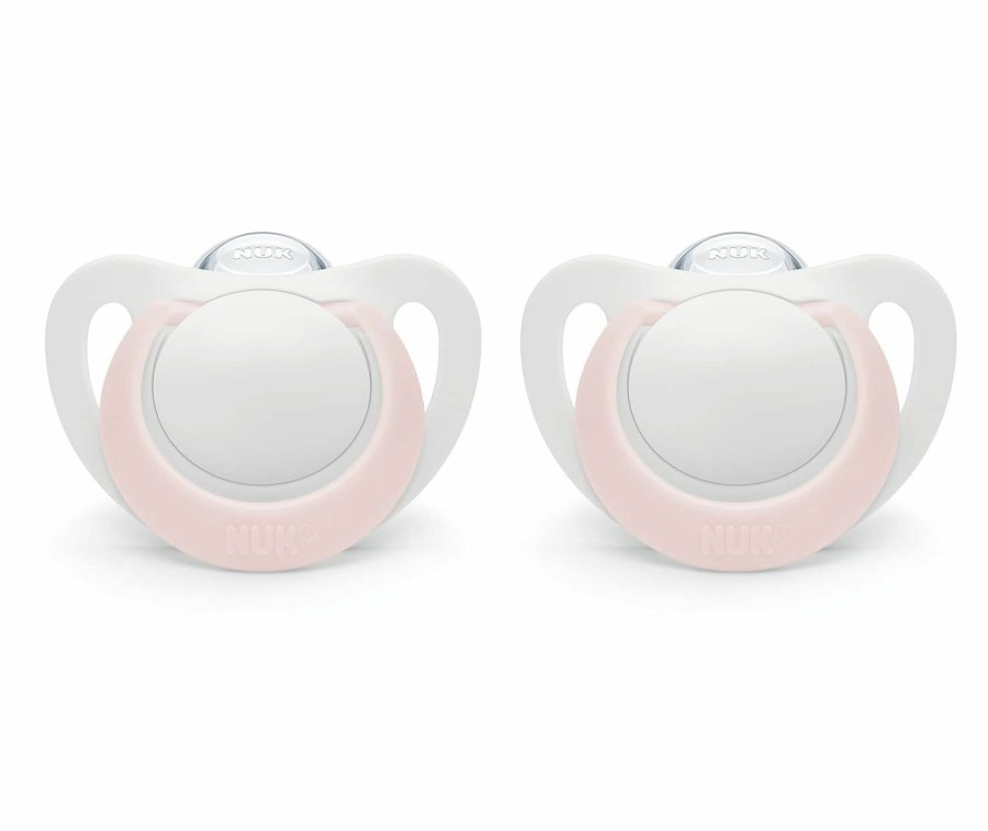 Baby NUK | Nuk Newborn Orthodontic Pacifiers, Girl, 0-2 Months, 2-Pack