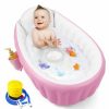 Baby PandaEar | Pandaear Baby Inflatable Bathtub, Portable Travel Baby Infant Bath Tub Toddler Bathtub With Air Pump, Foldable Non-Slip Shower Basin Mini Air Swimming Pool For Newborn (Blue)