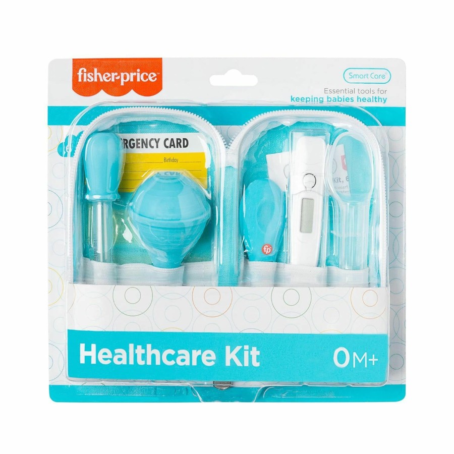 Baby Fisher-Price | Smart Care Fisher-Price 12-Piece Baby Grooming Kit, Newborn Essentials, Baby Gift Set, Includes Baby Nail Kit, Baby Oral Care, Baby Hair Brush, Baby Comb