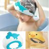 Baby Generic | 2 Pack Baby Shower Cap Silicone For Children, Soft Adjustable Bathing Crown Hat Safe For Washing Hair,Protect Eyes And Ears From Shampoo For Baby,Toddlers And Kids From 1 To 5 Years Old (Yellow+Blue)