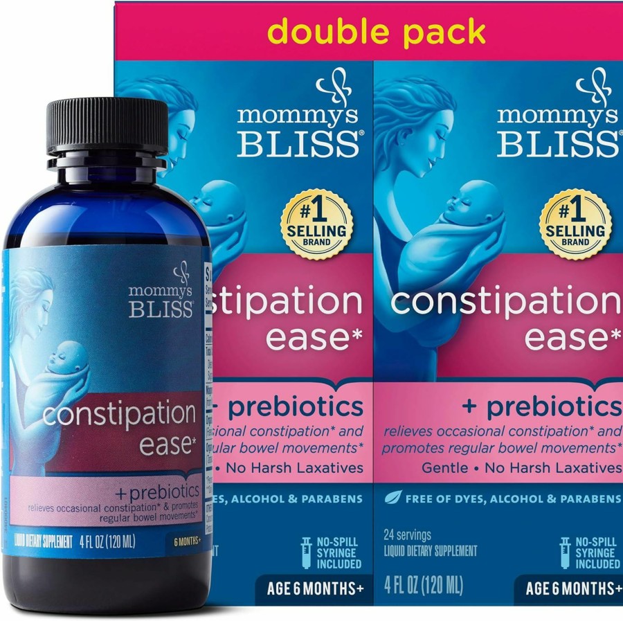 Baby Mommy's Bliss | Mommy'S Bliss Constipation Ease + Prebiotics, Relieves Occasional Constipation, Gentle & Safe, No Harsh Laxatives, 4 Fl Oz Bottle (Pack Of 1)