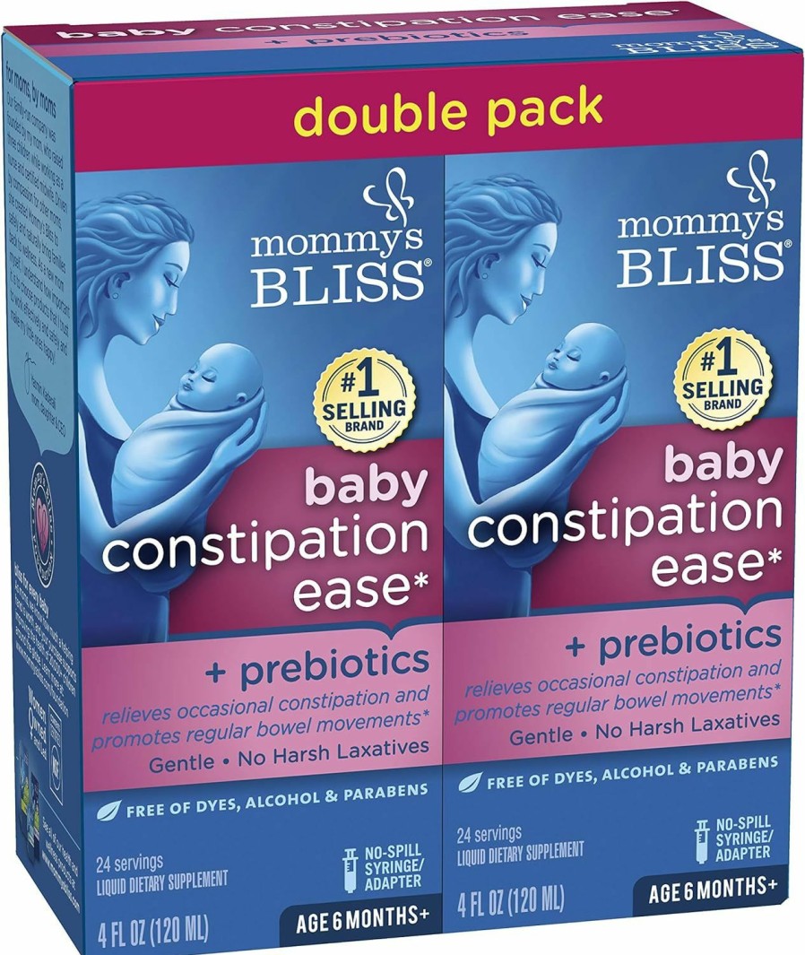 Baby Mommy's Bliss | Mommy'S Bliss Constipation Ease + Prebiotics, Relieves Occasional Constipation, Gentle & Safe, No Harsh Laxatives, 4 Fl Oz Bottle (Pack Of 1)