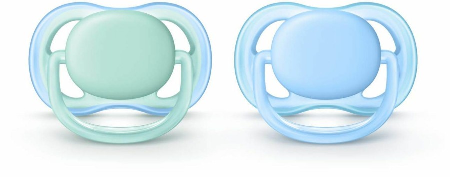 Baby Philips Avent | Philips Avent Ultra Air Pacifier, 0-6 Months, Blue/Green, 2 Pack, Scf244/20