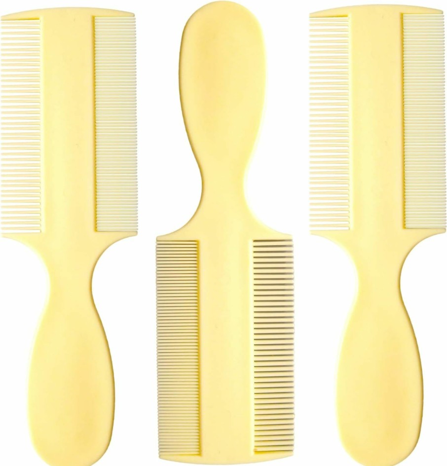 Baby Vakly | Fine Tooth Comb [Pack Of 3] Double Sided Fine Teeth Baby Comb And Extra Fine Rounded Teeth For Newborn Babies And Infants With Cradle Cap And Adults With Dandruff And Lice