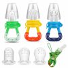 Baby PandaEar | Pandaear Baby Fresh Fruit Food Feeder Pacifier (3 Pack) |Training Massaging Toy Teether| Food Grade Soft Safe Bpa-Free Silicone Pouches| Babies Toddlers Infants Kids