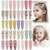 Baby KIDOCHEESE | 40Pcs Baby Hair Clips Flower Patterns Snap Hair Clips Wrapped By Cloth Hair Pins Baby Girls Barrettes Hair Accessories For Baby Girls Infants Toddler Kids