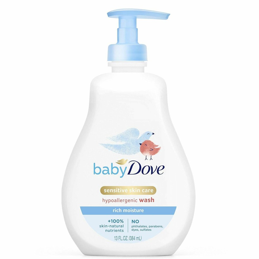 Baby Baby Dove | Baby Dove Tip To Toe Wash, Rich Moisture, Travel Size, 1.8 Ounce (Pack Of 4)