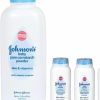 Baby Johnson & Johnson | Johnson'S Pure Cornstarch Baby Powder 15 Oz + Johnson'S Pure Corstarch Travel Size 1.5 Oz, 2 Pk