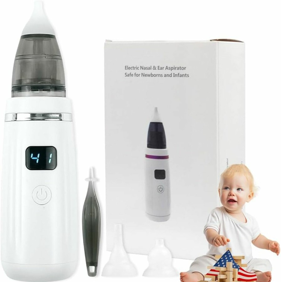 Baby vanso | Vanso Nasal Aspirator For Baby, Rechargeable Baby Nose Sucker, Electric Nose Suction For Baby, Booger Sucker For Baby, Infant Nose Sucker With 3 Food-Grade Silicone Tips, 5 Suction Levels