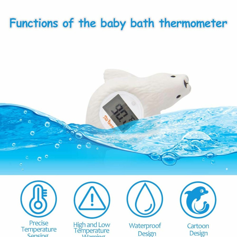 Baby Doli Yearning | Doli Yearning Upgrade Baby Bath Thermometer Room Temperature| Water Thermometer|Kids' Bathroom Safety Products| Baby Bath(Seal Shape) / , Lcd