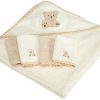 Baby Spasilk | Spasilk Bath Hooded Towels & Washcloths Set For Babies, Hooded Terry Bath Towel & 4 Washcloths, Beige