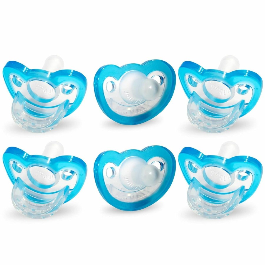 Baby RAZBABY | Razbaby Jollypop Baby Pacifier Newborn, 0-3M, Teal, Double Pack